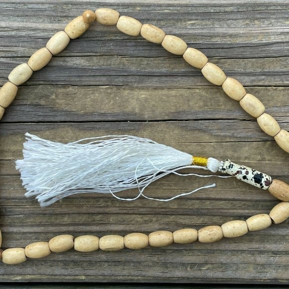Handmade Tasbeeh Genuine Wood Beads Tan Prayer Beads Religious Islamic Beads New - Picture 1 of 7